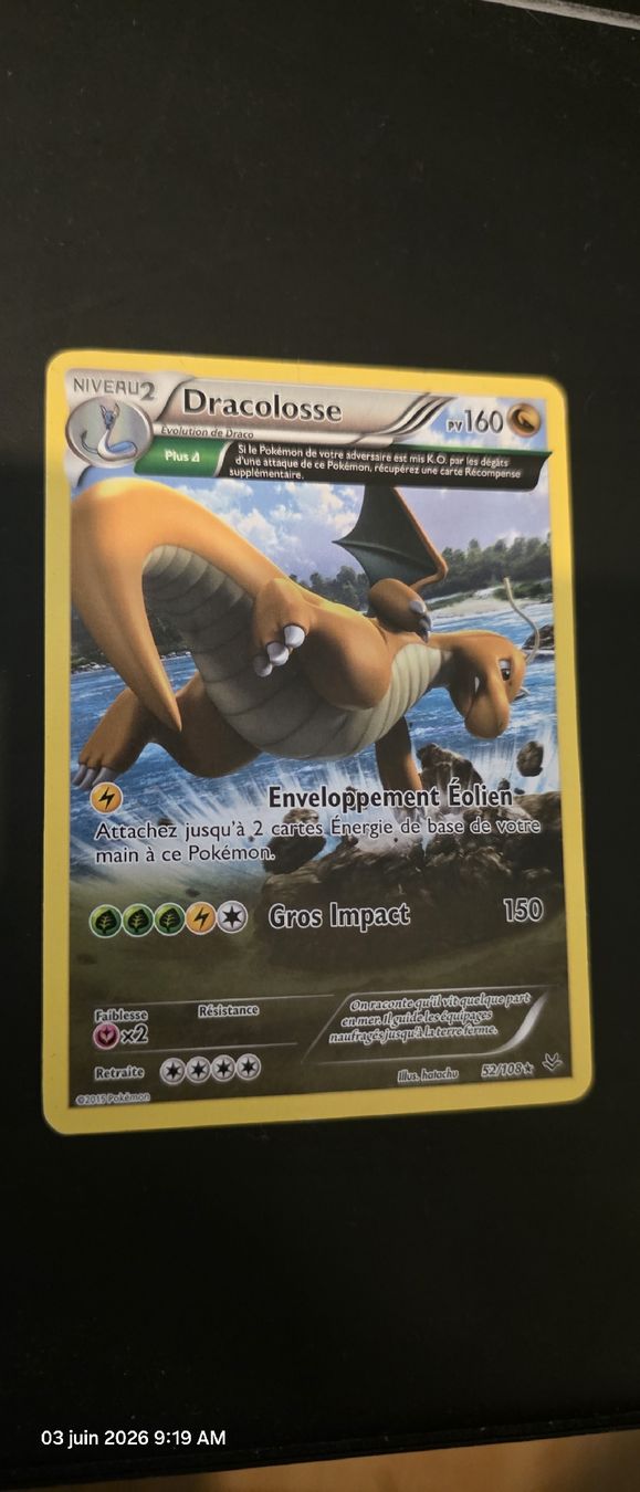 Pokémon Carte collezionabili: Pokemon dracolosse 52/108 – Usato da Avully venduto da ber_5ryd