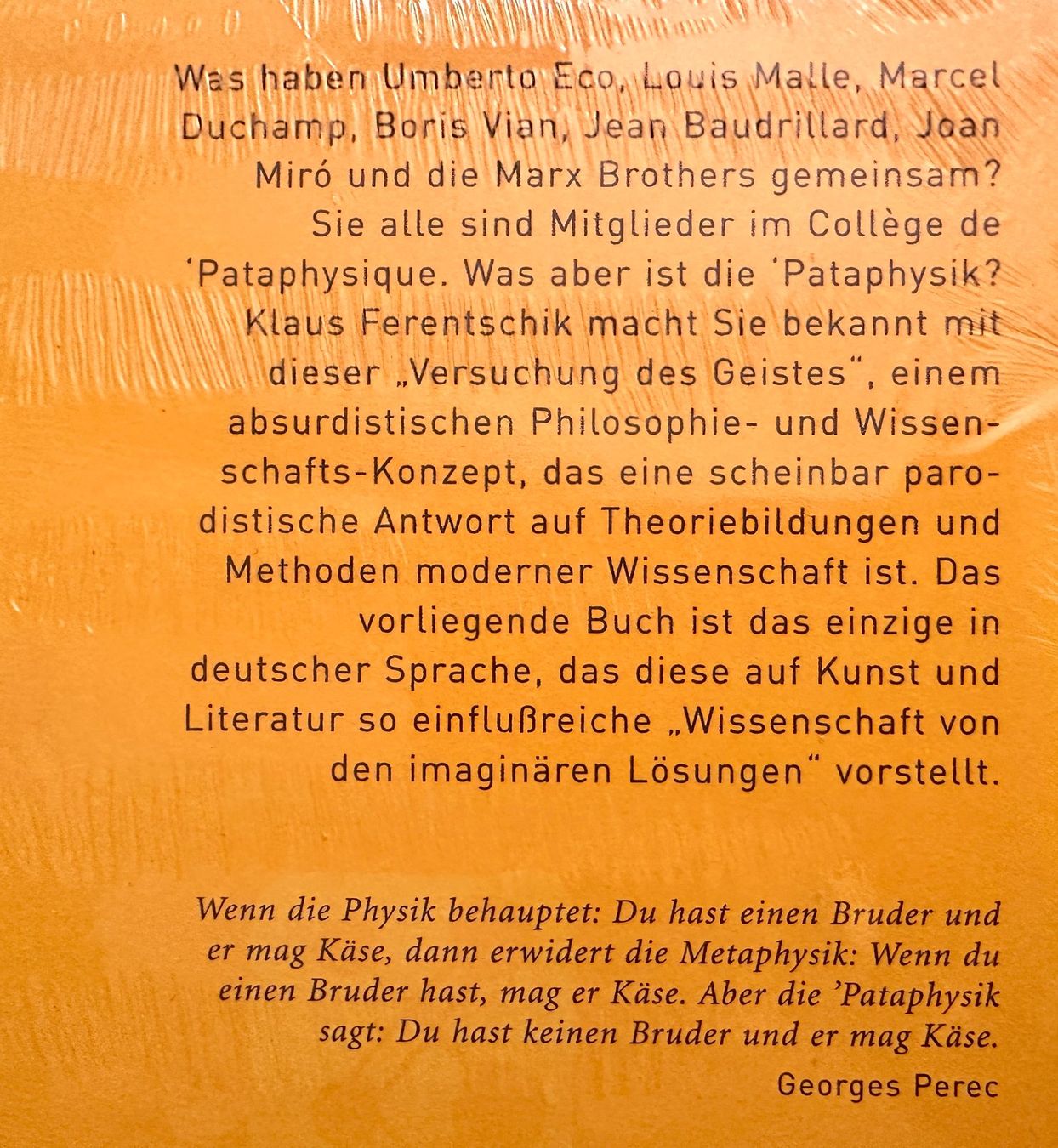 Libri: Klaus Ferentschik: 'Pataphysik. – Usato da Zürich venduto da allp 2