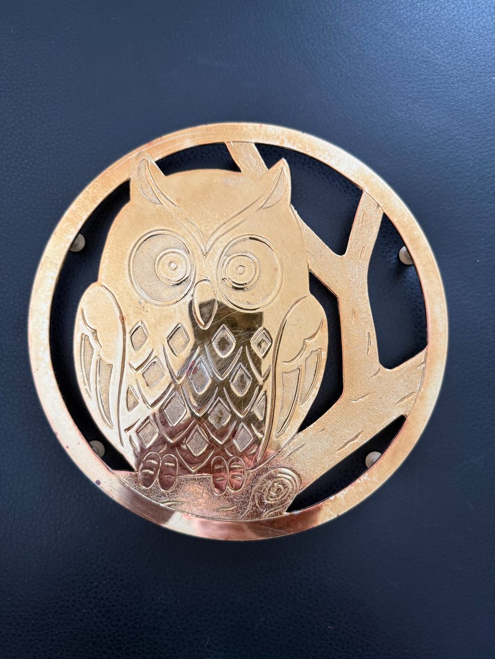 Sottobicchieri: Pfannenuntersetzer  Untersetzer  Eule  Uhu  Metall – Usato da Subingen venduto da ArtBead 1