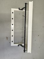 Garderobe weiss mit Haken und Stange 85cm