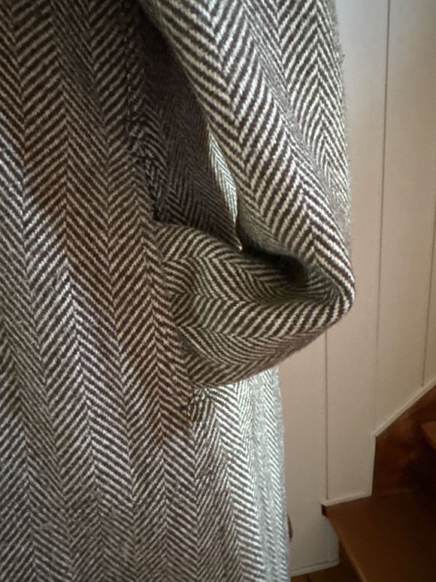 Zara Mäntel: Wollmantel ZARA Basic Gr. L Braun Chevron Muster – Gebraucht aus Cham von matap1 4