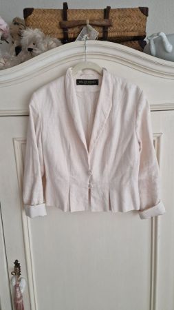 Blazer Walter Krines Berlin 100% Leinen rosa Gr. 38