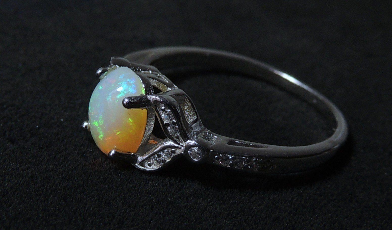 Anelli: Opal Silber 925 Fingerring Gr. 54 – Usato da Waldenburg venduto da schaller707 5