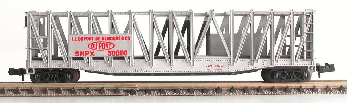 Trix Modellini di ferrovie: Minitrix Containerwagen Du Pont Spur N – Usato da Oberwil BL venduto da Klang 1