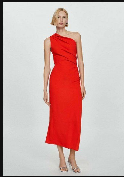 Mango Vestiti: Mango one shoulder midi maxi dress in red L – Nuovo (secondo la descrizione) da Zürich venduto da vik_r9fn