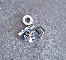 Silber Charm Eule Schulabschluss +Garantie