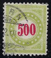 1889-91 Portomarke hellgrün 22D.a K gestempelt ʘ, KP 40.-