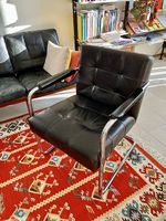Freischwinger Sessel Leder
