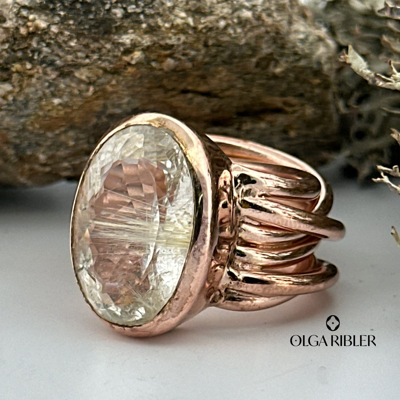 Olga Ribler Anelli: Unikate Silber Ring 925 Grösse 56 mit Rutilquarz – Nuovo (secondo la descrizione) da Luzern venduto da Schmuckoutlet 3