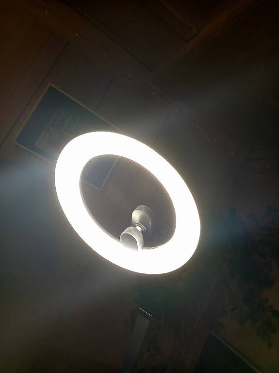 Lampade: LED Ringlicht Stehlampe mit Qi-Ladefunktion – Usato da Bleienbach venduto da oem_laptop_parts 3
