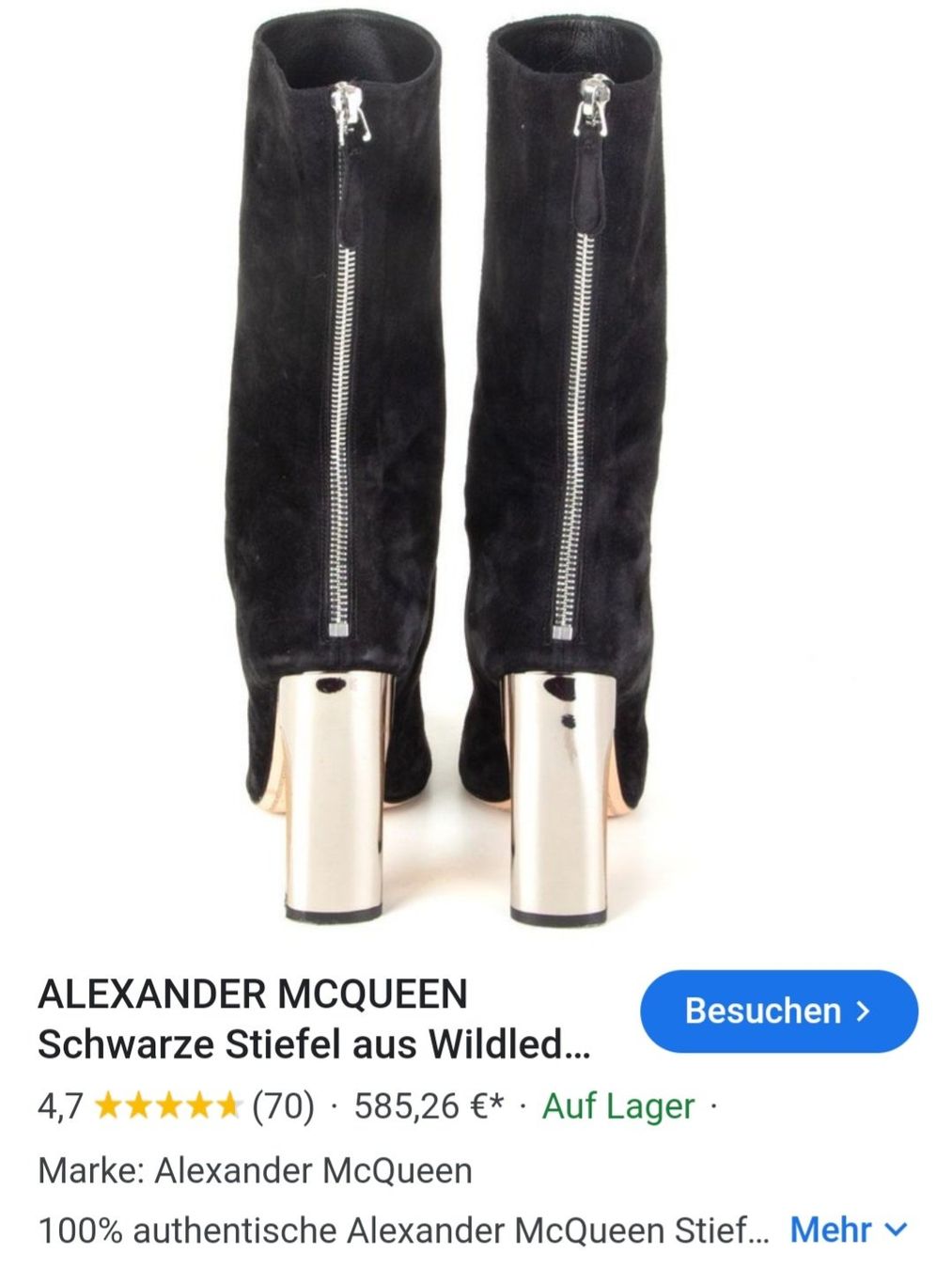 Alexander Mcqueen Scarpe da donna: Alexander McQueen Wildleder  Stiefel Gr.40 – Usato da Uster venduto da kgw78 8