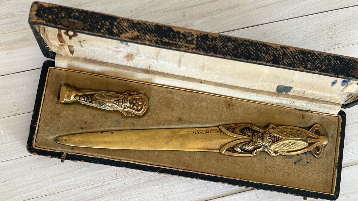 Sonstiger Bürobedarf: Brieföffner Jugendstil Frécourt Typ Zykade – Gebraucht aus Riedholz von Frettchen63 1