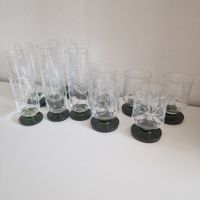 12 Vintage-Kristallgläser, handgefertigt und verziert