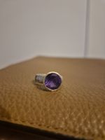Silberring 925 mit Amethyst Edelstein, Ringschmuck.