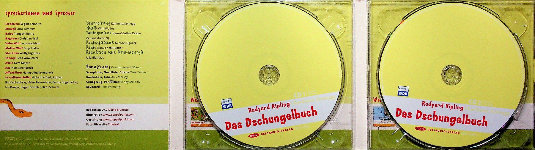 CD: 2 CD Rudyard Kipling Das Dschungelbuch Hörspiel – Usato da Reitnau venduto da Zaomir 2