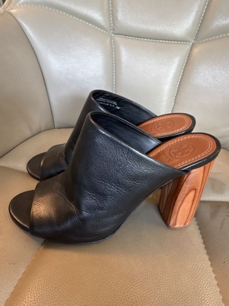 Tory Burch Damenschuhe: Tory Burch Peep Toe Mule – Gebraucht aus Forch von msf_p97c 3