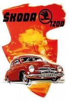 Blechschild-SKODA 1200-ROT