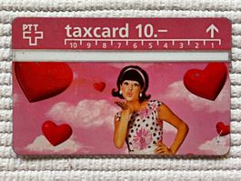 PTT Taxcard 10.- Frau und Herzen