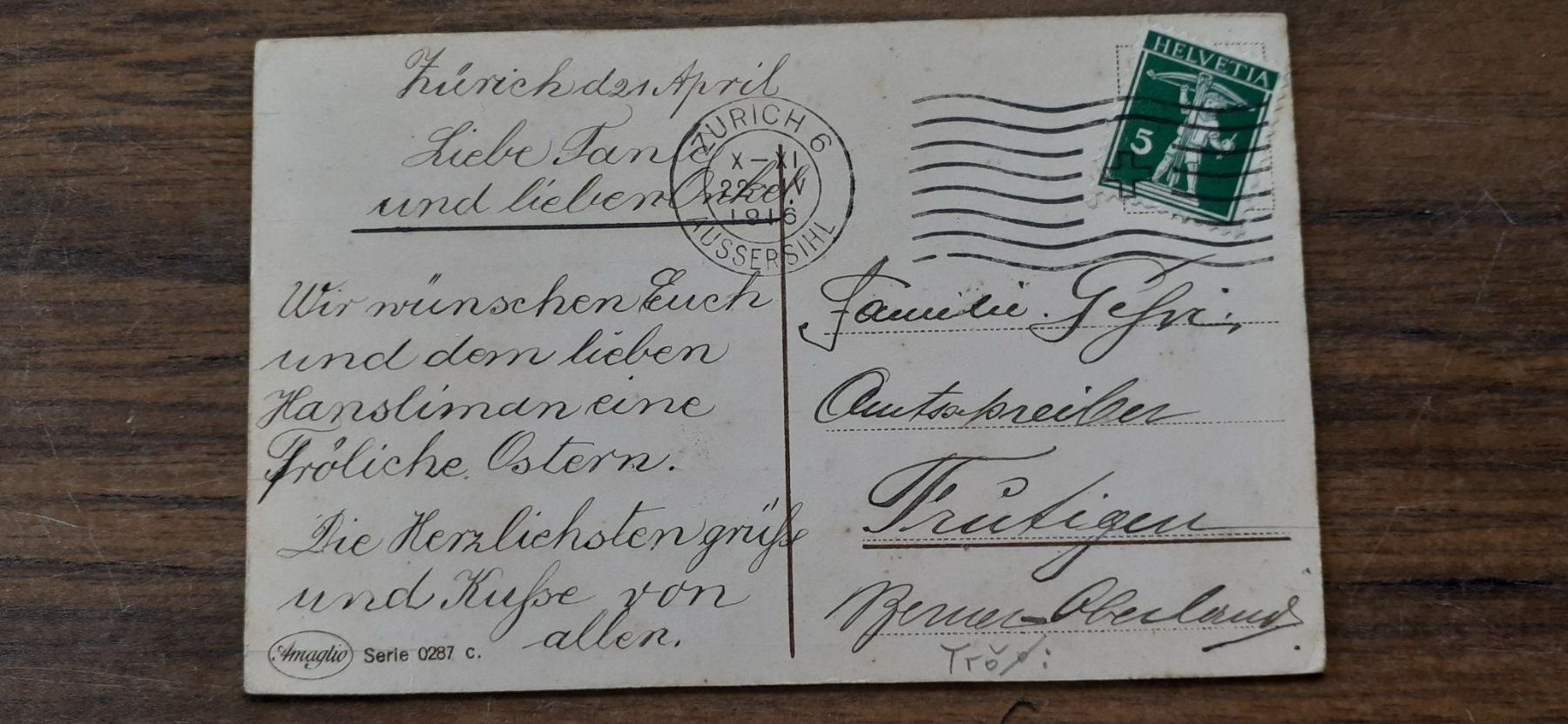 Cartoline postali: Ansichtskarte Kinder Leiterwagen 1916 – Usato da Mörschwil venduto da lindaswunderkiste 2