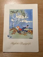 Vintage Postkarte: "Herzliche Pfingstgrüsse" - Top Zustand!