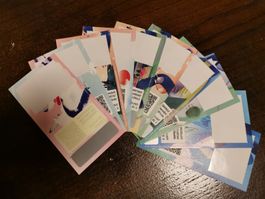 10 Swiss Crypto Stamps 2.0 OHNE Briefmarken, ID 1 - 10