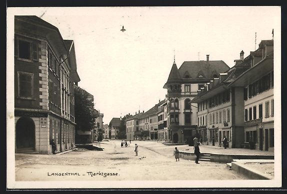 Cartoline postali: AK Langenthal, Marktgasse, 1928 – Usato da Berlin venduto da bartko-reher