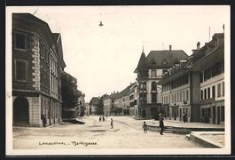 AK Langenthal, Marktgasse, 1928