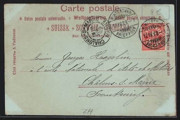 Cartoline postali: Mondschein-AK Winterthur, Partie am Tech – Usato da Berlin venduto da bartko-reher 1