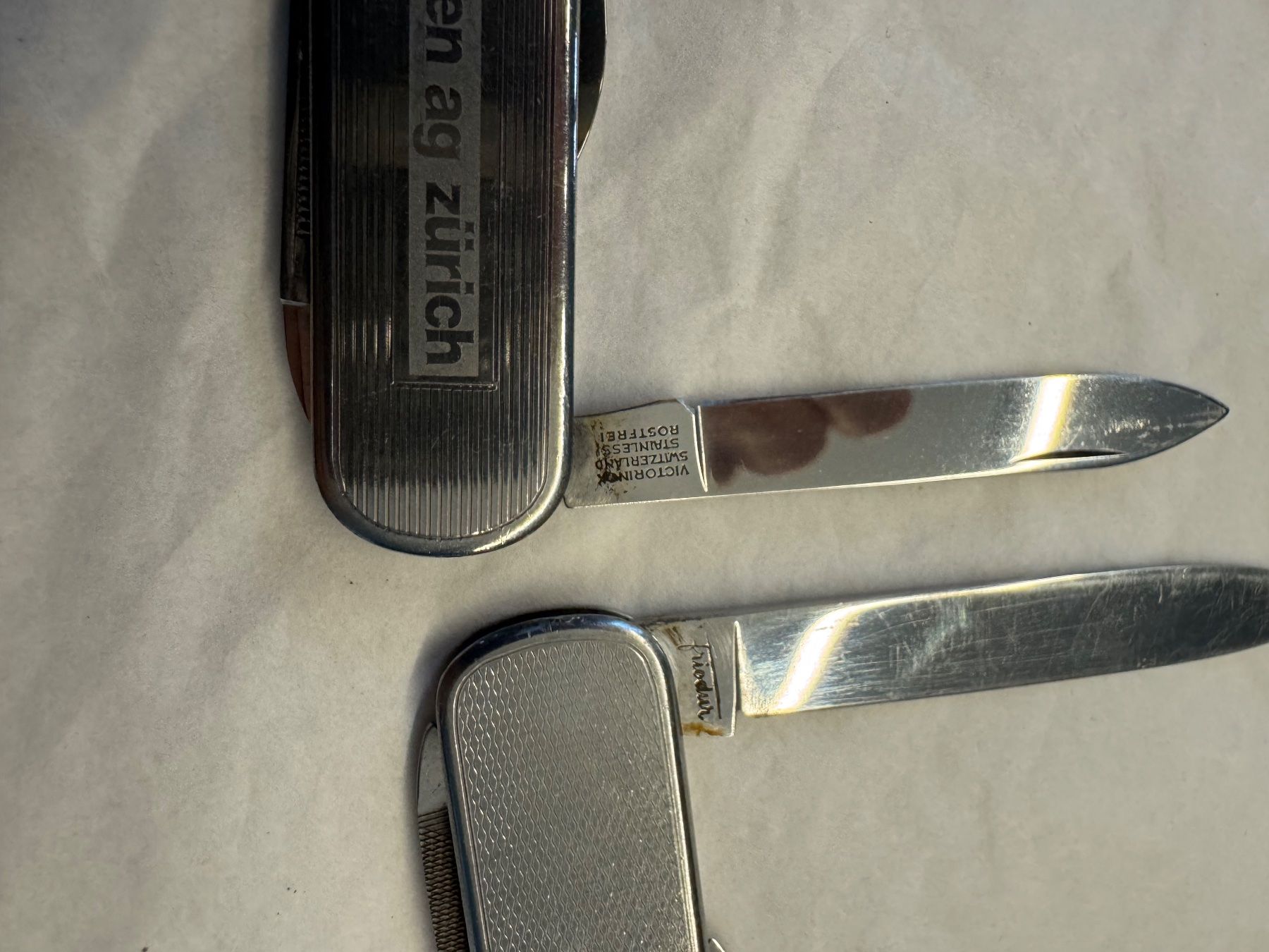 Coltelli tascabile: Ältere Herrenmesser / Taschenmesser mit Metallgriffschalen – Usato da Kestenholz venduto da Sackmesser67 3