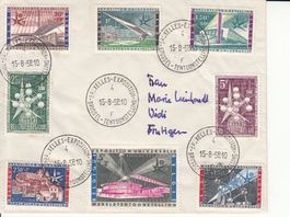 Belgien - Schweiz Mi 109 -1092, + 1094-1099 auf Brief 1958