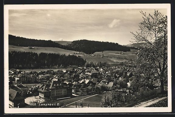 Cartoline postali: AK Langnau i. E., Teilansicht, 1933 – Usato da Berlin venduto da bartko-reher