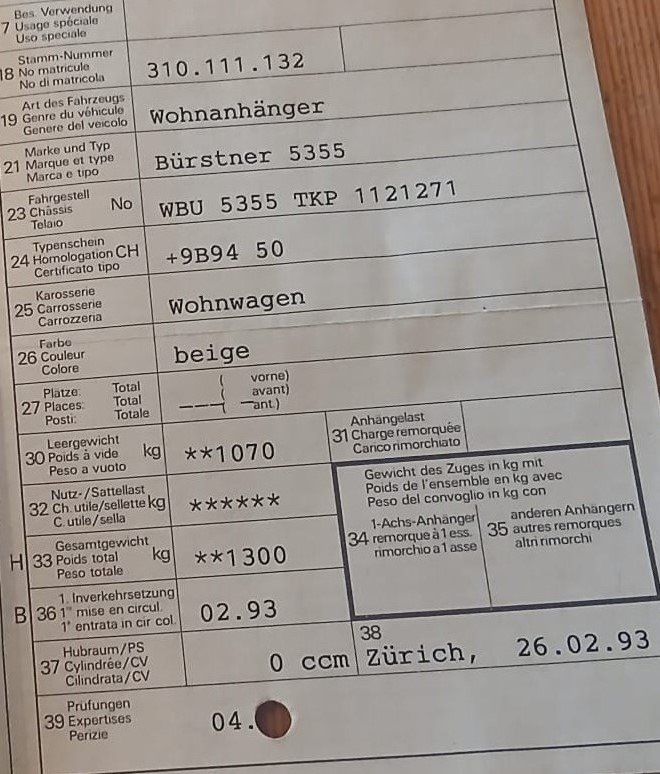 Bürstner Véhicules de camping: Wohnwagen Bürstner 5535 – D'occasion à Arbon par Tropxe. 8