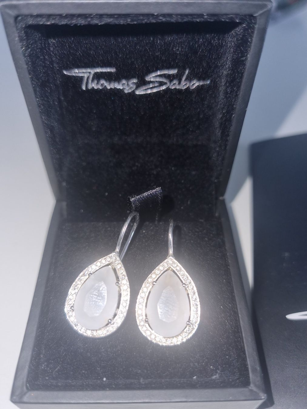 Thomas Sabo Orecchini pendenti & Orecchini a lobo: Thomas Sabo Ohrringe, Silber, mit weissem Stein – Usato da St. Gallen venduto da And_2nk7 1