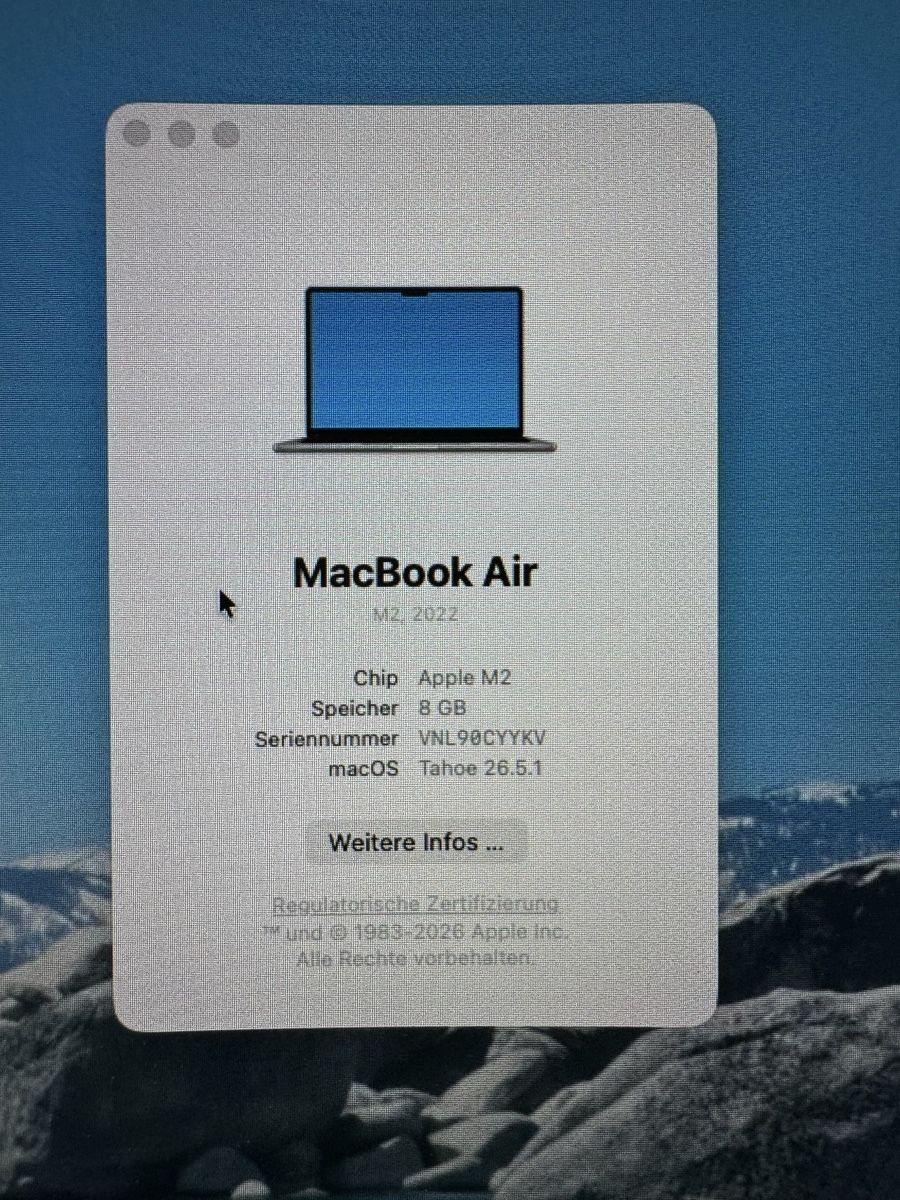 Apple Notebook: MacBook Air 2022 (M2) – Difettoso da Adliswil venduto da Busys 3