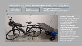 "Price" Touren E-Bike (made in Uster) mit Burley Anhänger