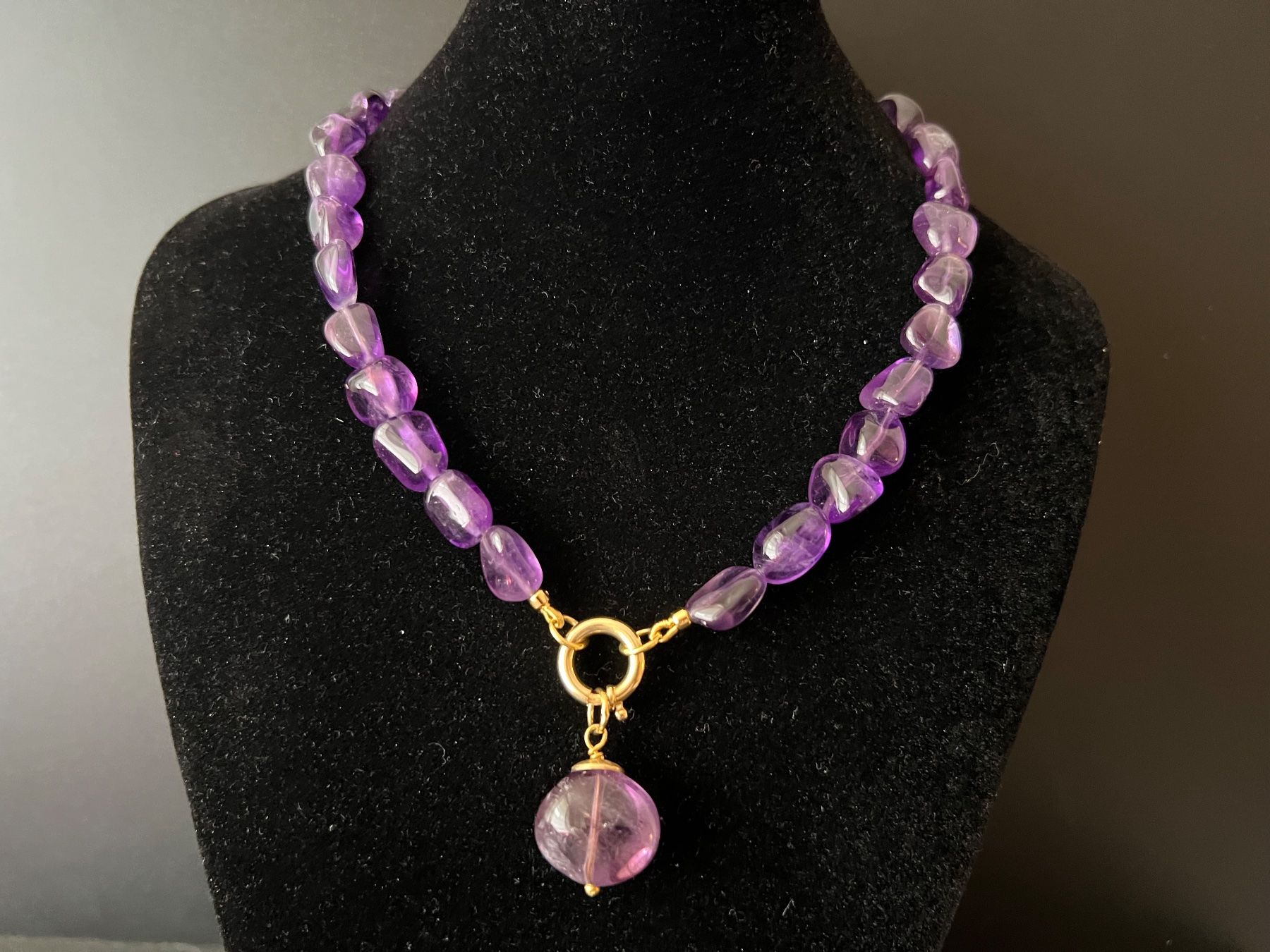 Catenine: Amethyst Halskette Silber Vergoldet – Nuovo e nell'imballaggio originale da Rüschlikon venduto da ThereseJewelryDesign