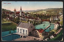 Baden, Blick über die Dächer der Stadt