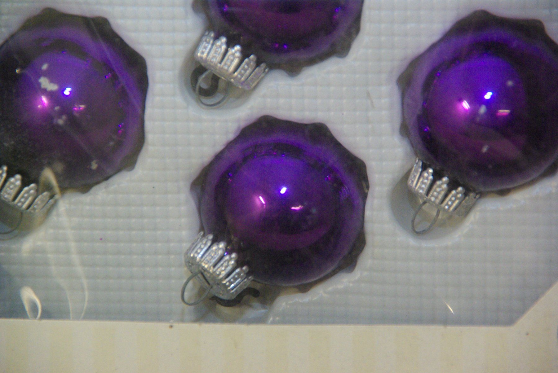 Tutte le decorazioni: Weihnachtkugeln violett, Glas-Baumschmuck – Usato da Herisau venduto da Cevianer1844 3