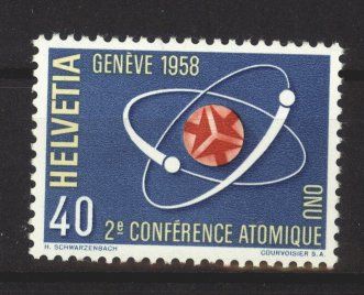 Alle Briefmarken: 1958, Atomkonferenz ** (2) – Neu (gemäss Beschreibung) aus Willisau von Vollstempel