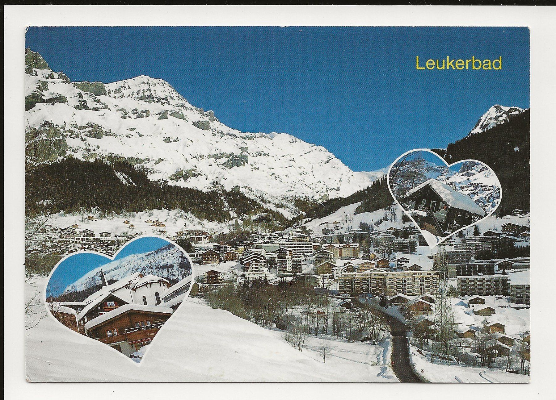 Cartes postales: AK 1997 Leukerbad mit Herzen – D'occasion à Greifensee par 315WDO