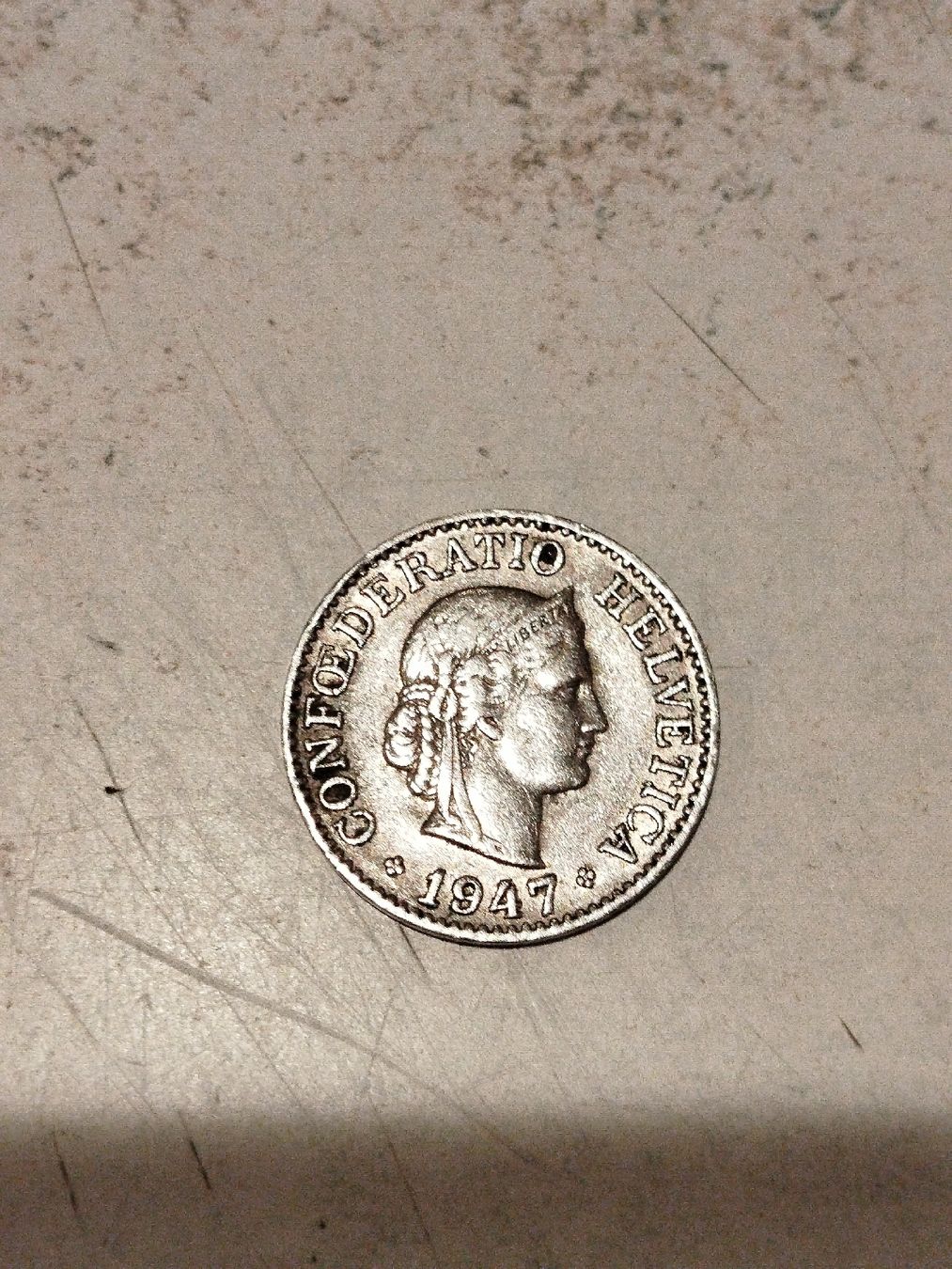 Tutti le monete: Pièce de 10 centimes/Rappen suisse 1947 – Usato da Châtel St Denis venduto da Magil71