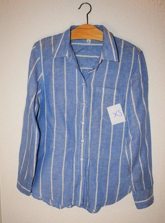 Damen Hemd blau weiss gestreift Grösse XS