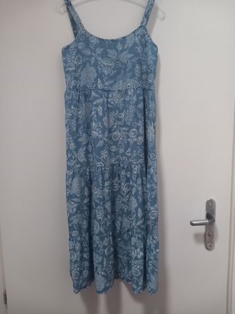 Kleid hellblau weiss 38