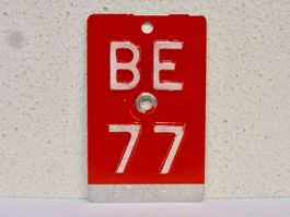 BE 77 VELONUMMER - FAHRRADSCHILD