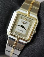 LONGINES Sapphirglas Vergoldet Swiss Made Elegante Damenuhr