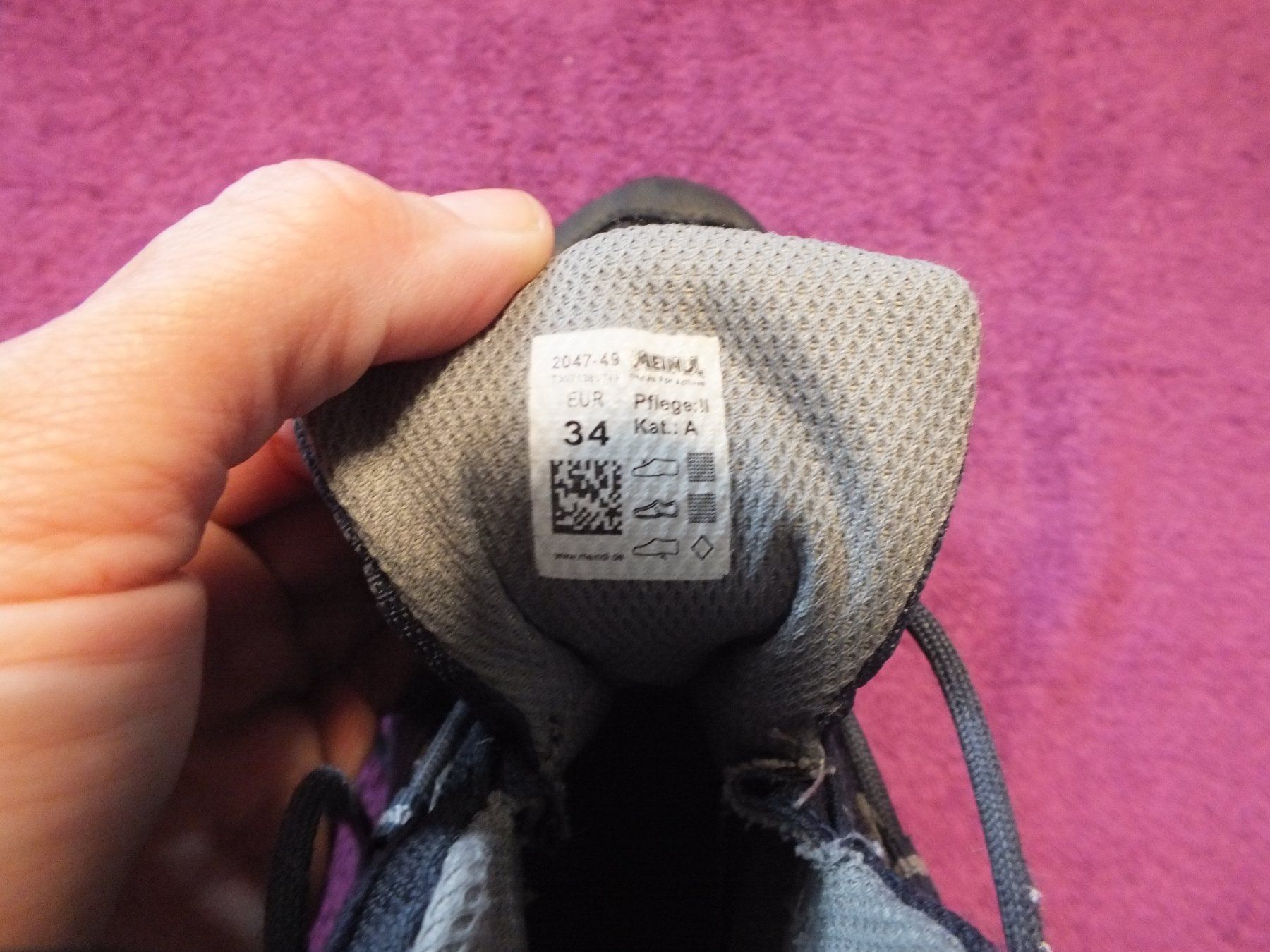 Meindl Scarpe per ragazzi: Meindl Snap Junior MID Wanderschuh / Schuhe in Gr. 34 – Usato da Müllheim Dorf venduto da Seeeule01 8