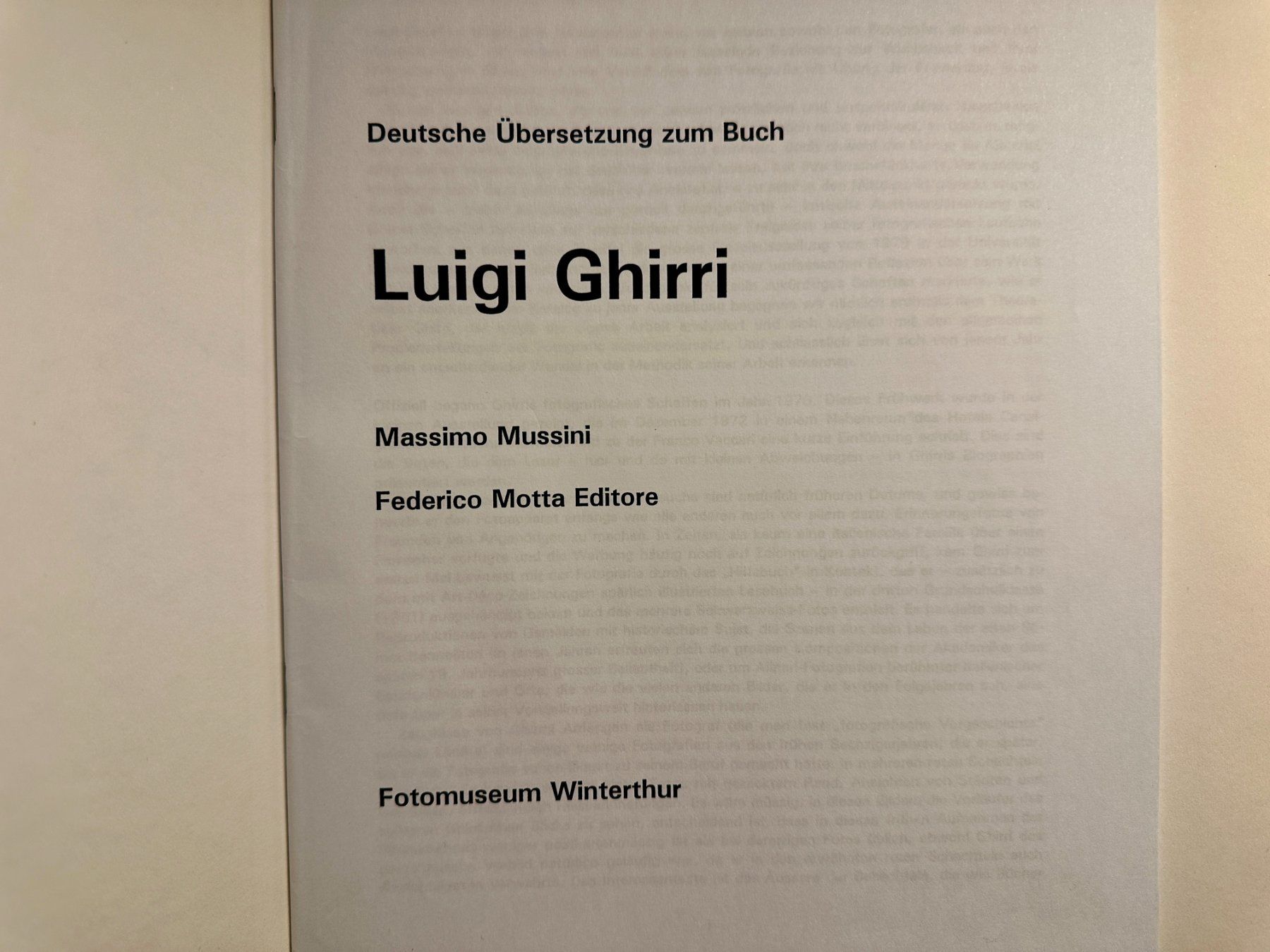 Bücher: Massimo Mussini: Luigi Ghirri. – Gebraucht aus Zürich von allp 2