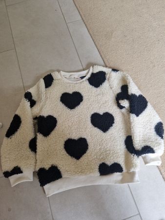 Pullover, Gr. 140, Fleece, Winterpullover, Herz