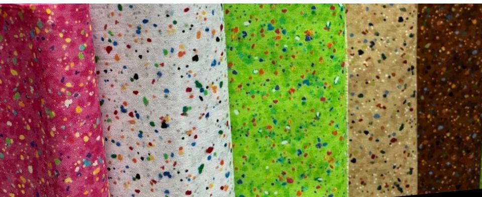 Stoffe: Patchworkstoffe 5er Set gesprenkelt – Neu (gemäss Beschreibung) aus Seuzach von KreativmitStoff