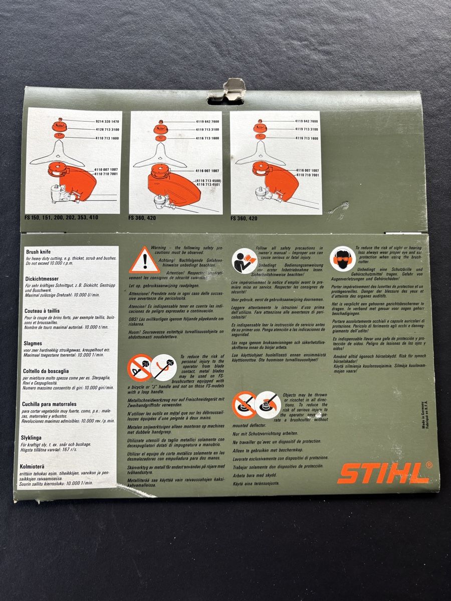Stihl Tutti gli attrezzi: Stihl Freischneider Klinge – Nuovo e nell'imballaggio originale da Staffelbach venduto da goldy81 1